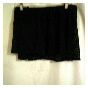 Catalina Woman's 2X Black Lace Tankini Skirt